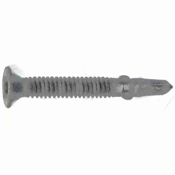 Midwest Fastener Self-Drilling Screw, #14 x 2 in, Gray Ruspert Steel Flat Head Torx Drive, 8 PK 30768 - main